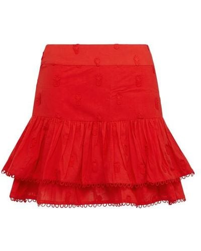 FARM Rio 3d Pineapple Mini Skirt - Red