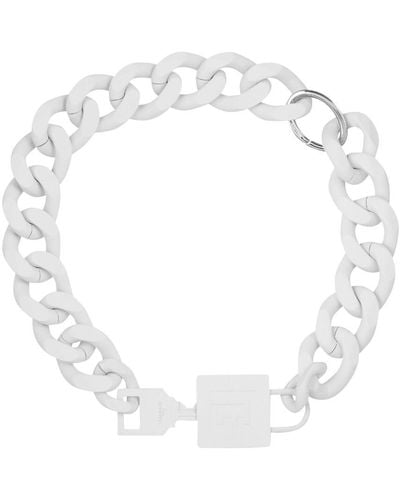 Balmain Main Lab Key&Lock Necklace - White