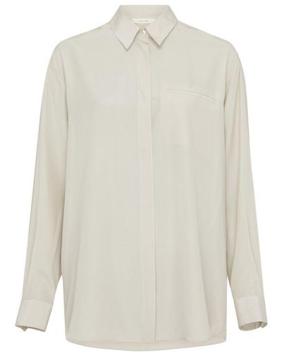 The Row Eleni Long-sleeved Shirt - White