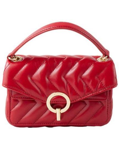 Sandro Yza Plain Leather Mini Bag - Red