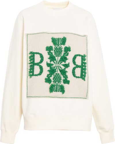 Barrie Sweat en coton avec patch logo B en cachemire - Vert