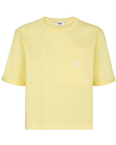 Fendi Short-Sleeved T-Shirt - Yellow