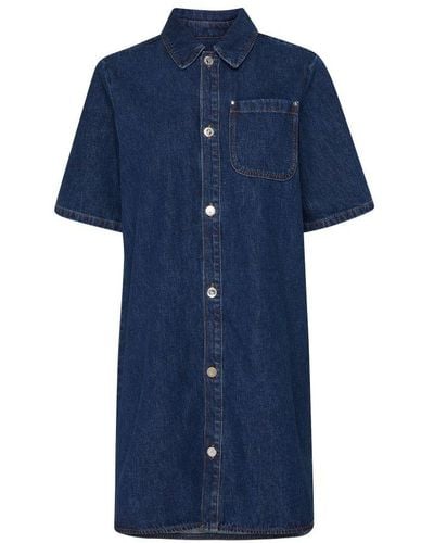 A.P.C. Venice Denim Shirt Dress - Blue
