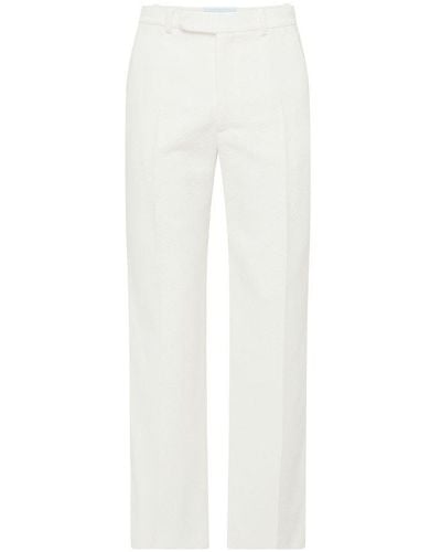 Casablanca Pantalon À Jambes Droites - White