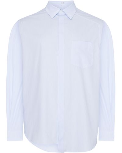 Loewe Asymmetrisches Hemd mit Streifen - Weiß