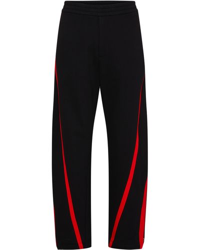 Alexander McQueen Pantalon de jogging torsadé - Noir