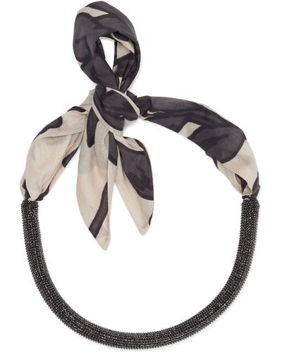 Brunello Cucinelli Halskette mit Knotendetail - Mettallic