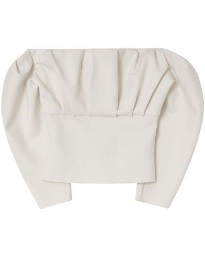 House of Dagmar Sculpted Top - White