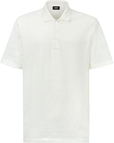 Fendi Poloshirt mit kurzen Ärmeln - Weiß