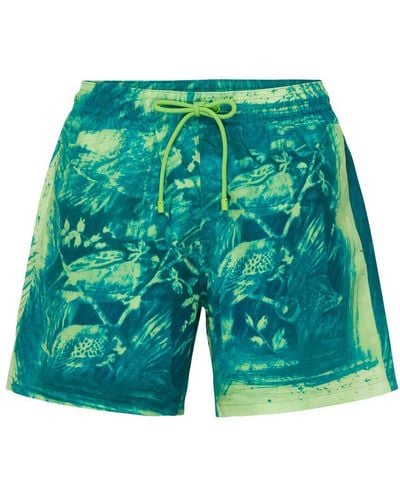 Loewe Print Swim Shorts - Green