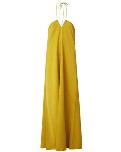 House of Dagmar Shiny Tube Dress - Yellow
