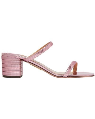 Aquazzura Riviera Chain Sandals 50 - Pink