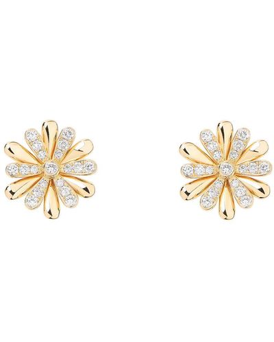 Poiray Flower Earrings - Metallic