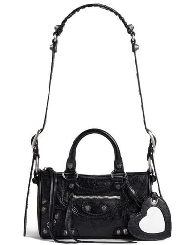 Balenciaga Mini Leather Le Cagole Duffle Bag - Black