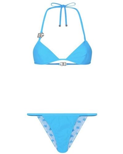 Dolce & Gabbana Triangle Bikini - Blue