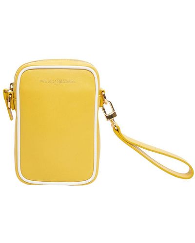 Ines De La Fressange Paris Marcia Leather Smartphone Bag - Yellow