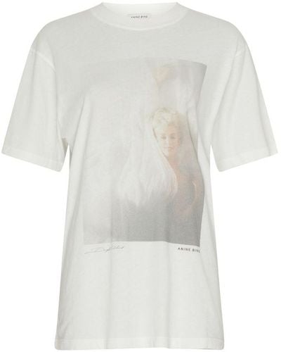 Anine Bing Lili Ab X Mm X Dk T-Shirt - White