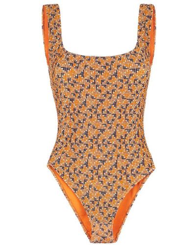 Fendi One-Piece Swimsuit - Brown