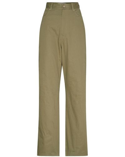 Loewe High Waisted Pants - Green