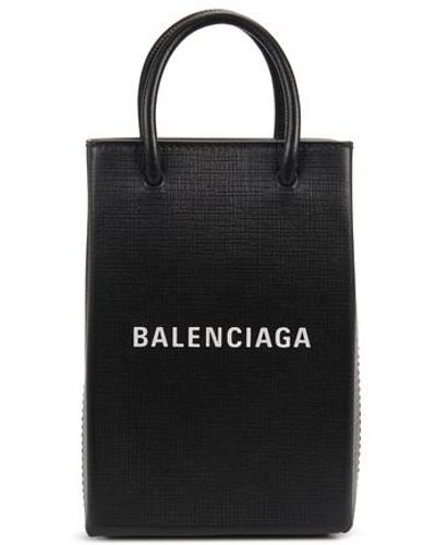 Balenciaga Shopping Phone Holder - Black
