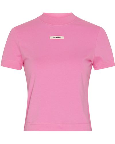 Jacquemus T-shirt 'le t-shirt gros grain' rose