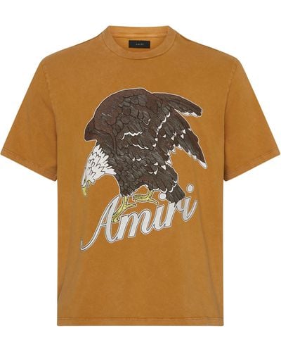 Amiri Kurzarm-T-Shirt Eagle - Braun