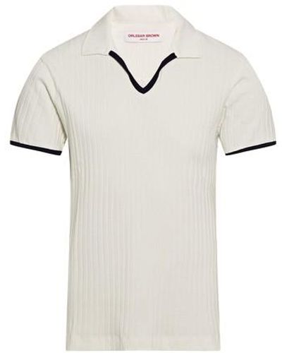 Orlebar Brown Poloshirt mit klassischem Schnitt aus Baumwoll-Rippstrick - Mehrfarbig