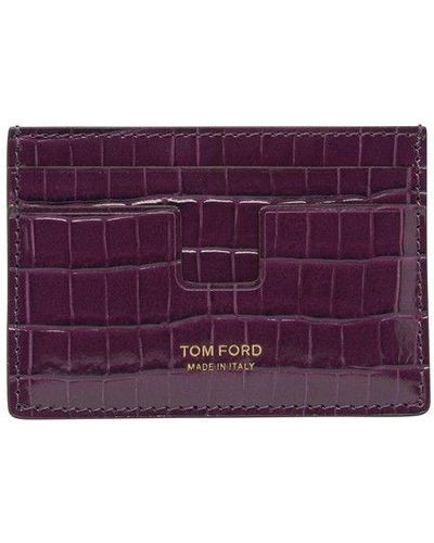 Tom Ford T Line Card Holder - Purple