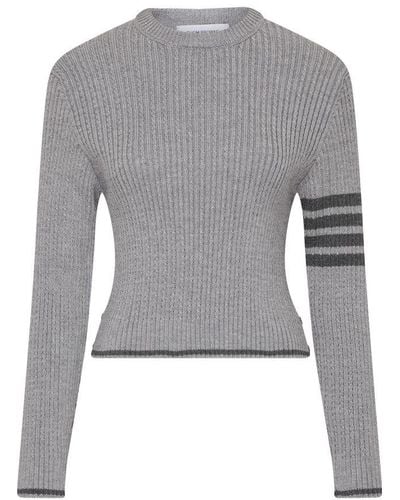Thom Browne 4-Bar Sweater - Gray