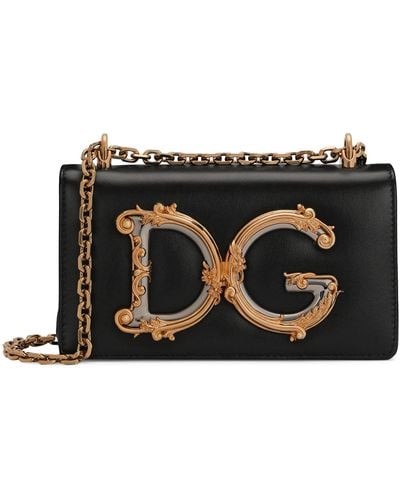 Dolce & Gabbana Sac pour téléphone dg girls noir