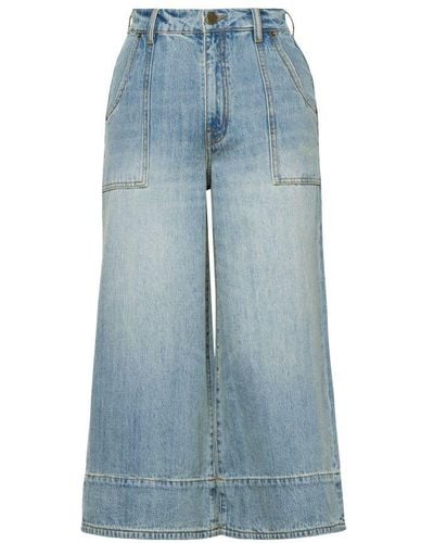 Joie Rosetta Wide Crop Jeans - Blue