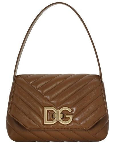 Dolce & Gabbana Lop Shoulder Bag - Brown