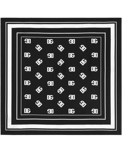 Dolce & Gabbana Silk Scarf (90 X 90) - Black