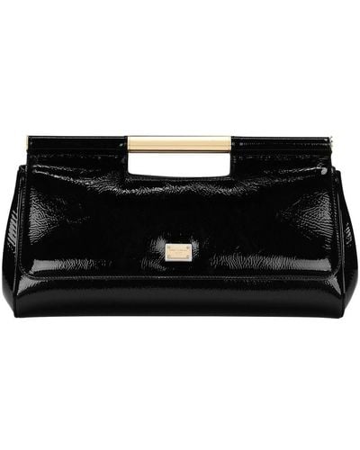 Dolce & Gabbana Large Sicily Clutch Handbag - Black