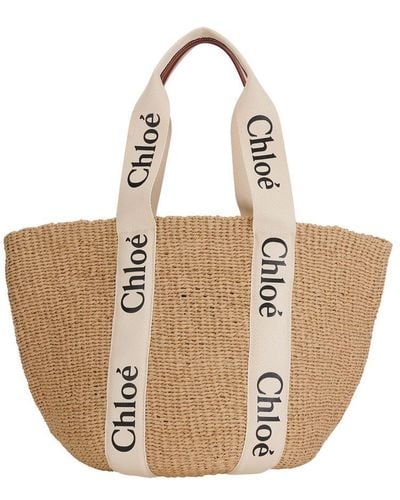 Chloé Beige Mifuko Edition Large Woody Tote - Natural