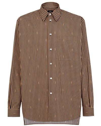 Fendi Long-Sleeved Shirt - Brown