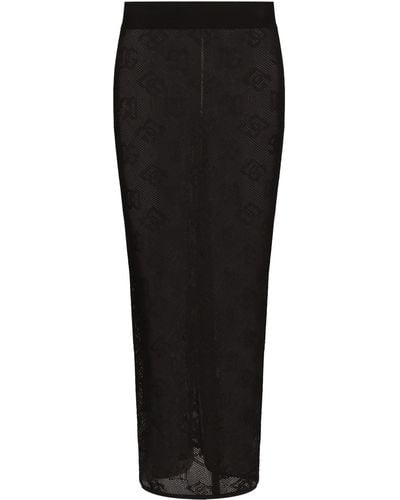 Dolce & Gabbana Jupe tailleur en maille - Noir