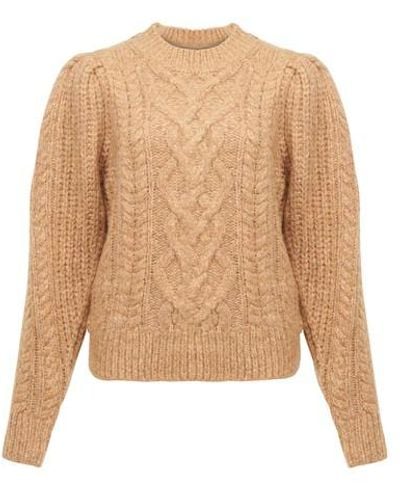Isabel Marant Raith Round Neck Sweater - Natural