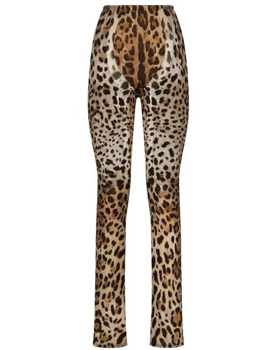 Dolce & Gabbana Kim Dolce&gabbana Leopard Print Pants - Metallic