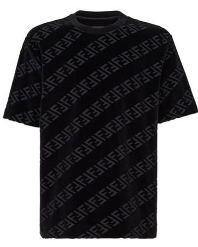 Fendi Velvet T-shirt - Black