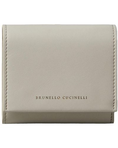 Brunello Cucinelli Wallet With Monile - Natural