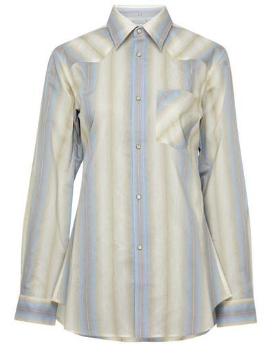 Lemaire Fitted Western Shirt - Blue