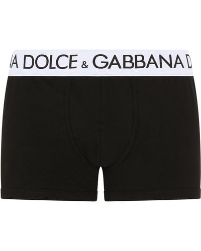 Dolce & Gabbana Boxershorts aus Zwei-Wege-Stretch-Baumwolle - Schwarz