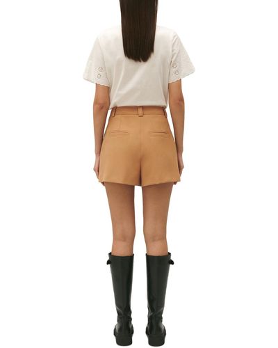 Claudie Pierlot High-waisted Shorts - Brown