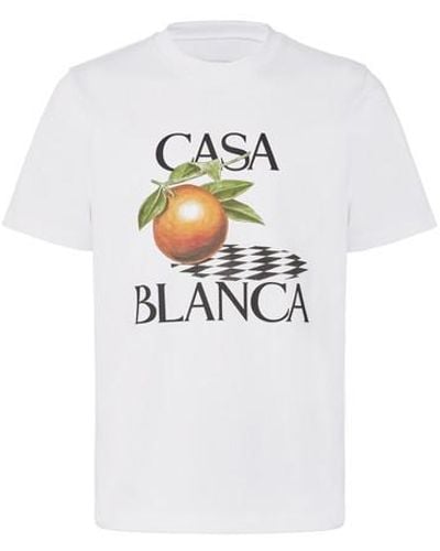 Casablancabrand Orange T-shirt - White