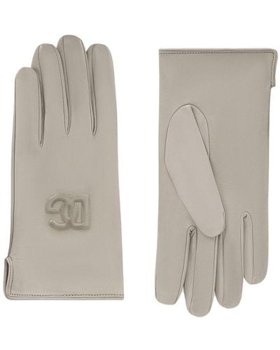 Dolce & Gabbana Nappa Leather Gloves - Gray