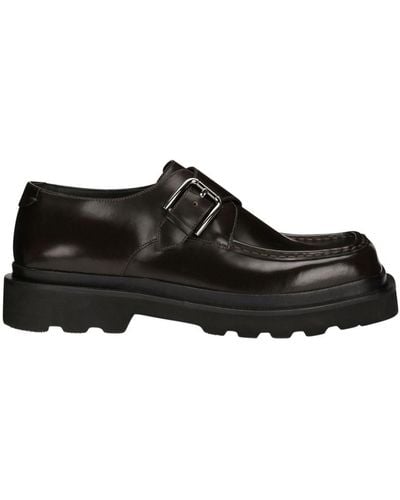 Dolce & Gabbana Brushed Calfskin Monkstrap Shoes - Black