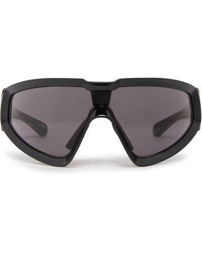 Rick Owens X Moncler - Sonnenbrille Shiny Wrapid - Grau