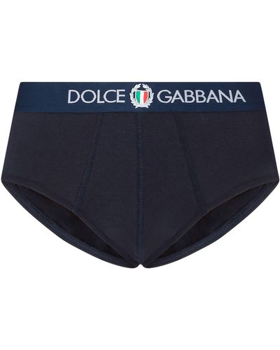 Dolce & Gabbana Slip aus Zwei-Wege-Stretchjersey - Blau