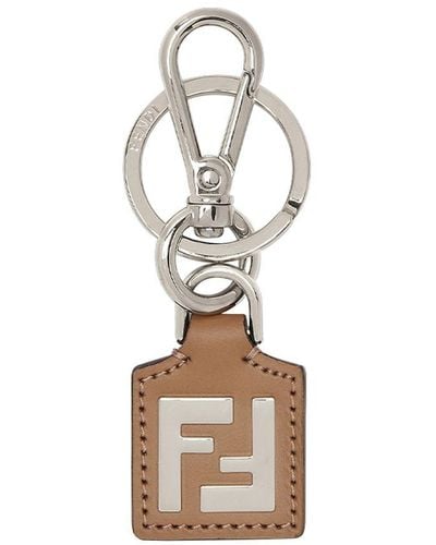 Fendi Ff Key Ring - Metallic